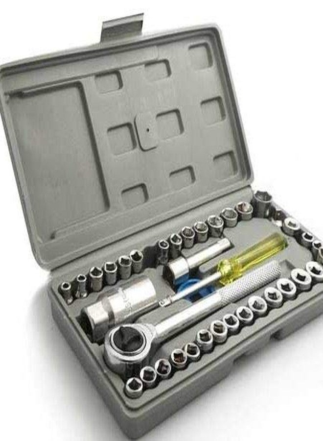 SEASPIRIT 40Pcs/Set Wrench Set | Car Sleeve Combination Car Screw Removal Installation Tool | Home Garage Workshop Hand Tools | Combination Wrench Sockets Adapter | Emergency Tool - Image 1